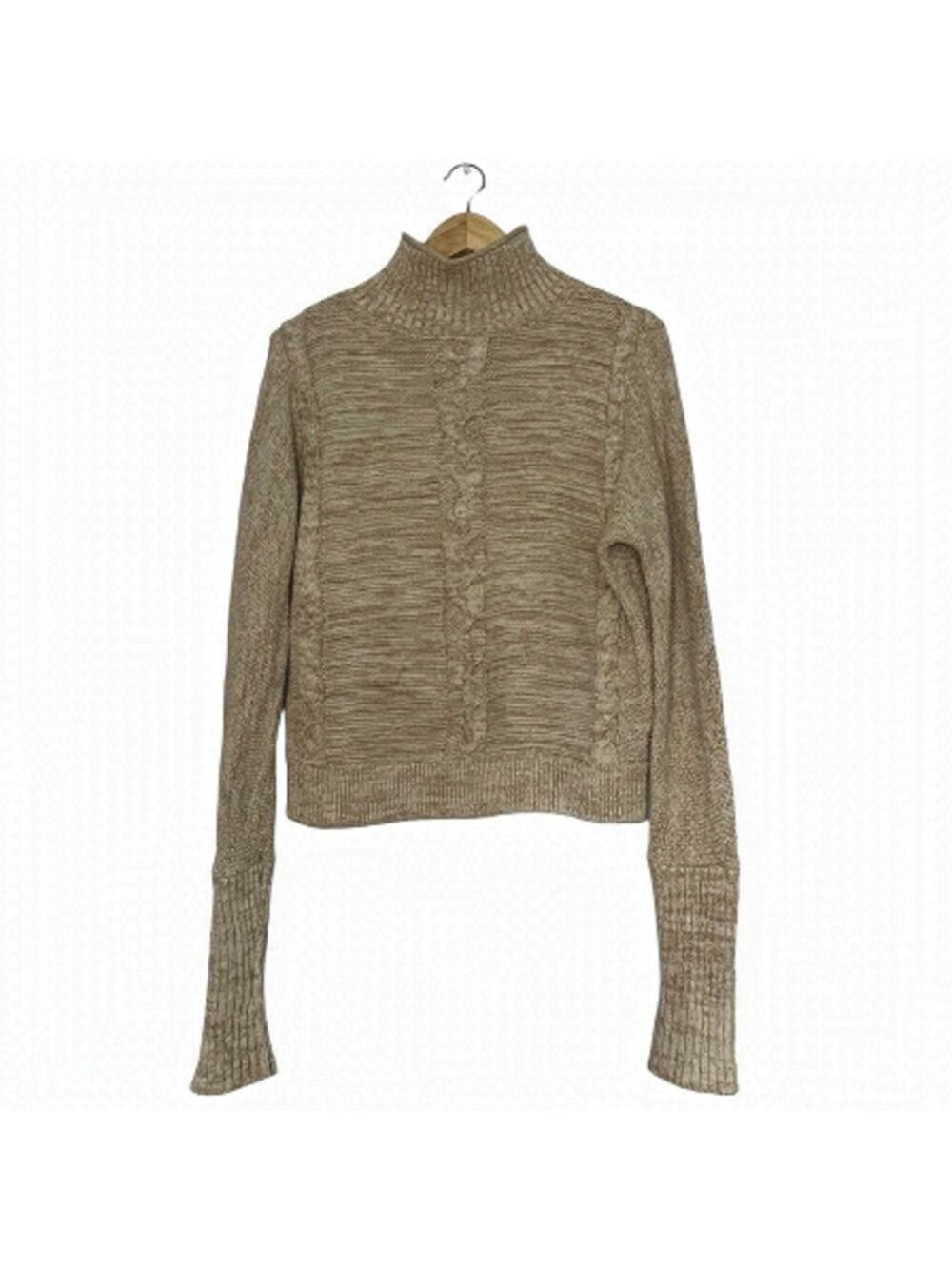 𝅺GAP Gradient Cream Turtle Neck Sweater with Chunky Cables Size S